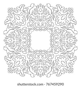 Oriental abstract ornament. Template for frame, card, arpet, border. Vector pattern. Design element.