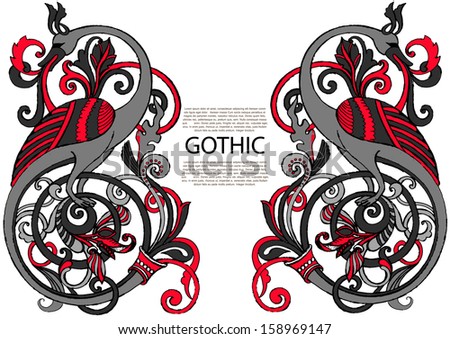 Oriental ancient character: phoenix.Ethnic bird
