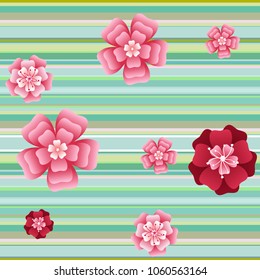 Oriental apricot or japanese cherry blossom petals isolated, flower elements falling vector illustration. Windy petals and pink flower vector elements flying, bloom confetti.