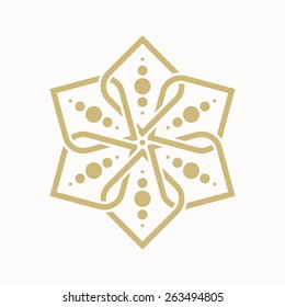 oriental arabic interwoven pattern. vector