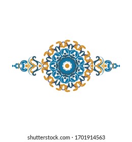 Decoración de estilo árabe oriental con decoración de ramadán. Abierto elegante adorno circular. Decoración para las fiestas musulmanas ramadan, eid al adha, eid al fitr, cumpleaños del profeta