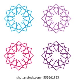 Oriental arabic traditional ornament - vector design elements. Vector illustration. Vector pattern in muslim style.