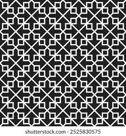 Oriental Art of Geometric Repeating patterns. Seamless pattern background of Printable vector. Interlocking knots layout cover of background design.
