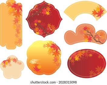 Oriental Asia China Japan Traditional Autumn Leaves Background
