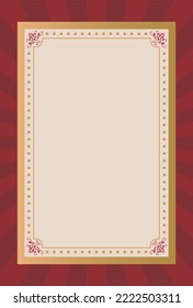 Oriental Asian frame decoration pattern
