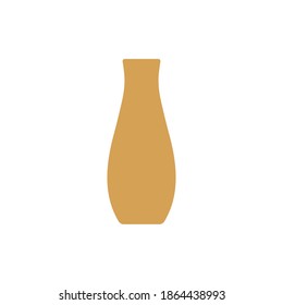 oriental, asian long vase. vector