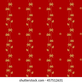 Oriental background in the Chinese and Japanese style. Traditional floral pattern with flowers.