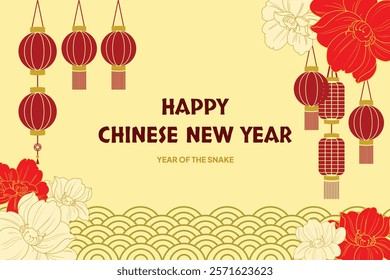 oriental background template for chinese new year