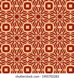 Vectores de fondo oriental patrón chino 2 colores rojo y oro