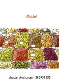 Oriental bazaar, sketch for your design