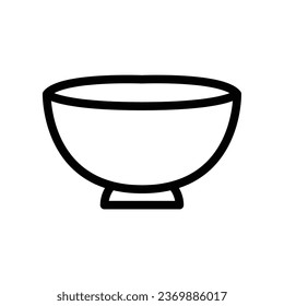 oriental bowl icon for kitchen utensil can be use for asian food style. Soup element in trendy line style. Chinese dish plate equipment. Vector illustration. Design on white background. EPS10