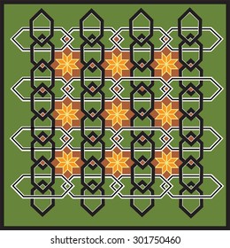 Oriental byzantine border,oriental background,vector colored pattern with oriental elements,national pixel pattern,national,traditional,ethnic,stars