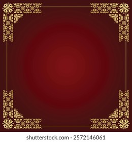 oriental carved decorative background image with red and gold gradient color variations