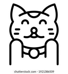 Oriental cat icon. Outline oriental cat vector icon for web design isolated on white background