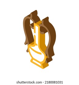 oriental ceramic jug isometric icon vector. oriental ceramic jug sign. isolated symbol illustration