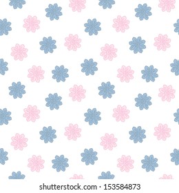 Oriental cherry pattern. Vintage floral spring seamless background 