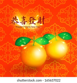 Oriental Chinese New Year Element Vector Design (Chinese Translation: Happy New Year)