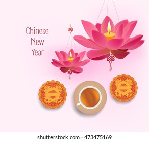 Oriental Chinese New Year pattern background