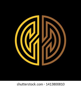 Oriental chinese symbol of happiness and wealth