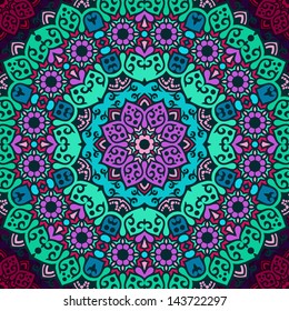 Oriental Circle Lace Ornament Background.
