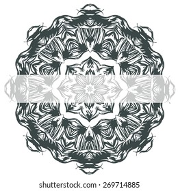 oriental circle pattern for text template