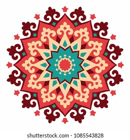 Oriental circular motif. Design element