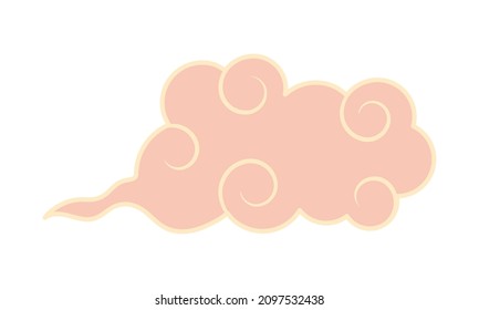 oriental cloud icon on white background