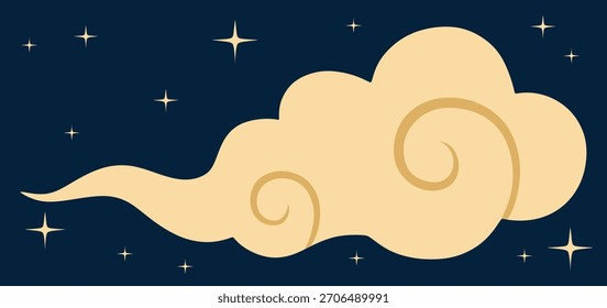 Oriental Cloud and Star Night for Chinese New Year
