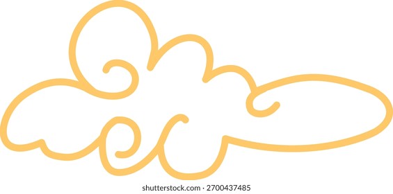 Oriental Clouds Ornament with Flat Design. Vector Illustration.
