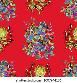 Oriental colored pattern on red, green and black colors. Islam, Arabic, Indian, turkish, pakistan, chinese, ottoman motifs. Abstract Mandala. Vintage decorative elements. Vector illustration.