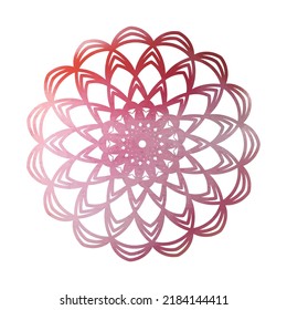 oriental colorful lace floral circles vector  