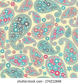 Oriental cucumbers seamless vector pattern.  For easy making seamless pattern just drag all group into swatches bar, and use it for filling any contours.