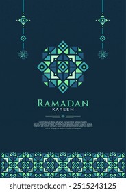 Orientalische Kultur oder islamisches Design auf Porträt-Orientierung und dunkles Thema, speziell für Ramadan oder Eid Mubarak