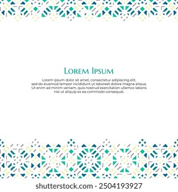 Oriental Culture and Islamic Ornament Design for Social Media Post or Banner