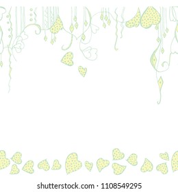 Oriental curls with hearts. Pattern in Arabic style. Prints for packaging in oriental style.