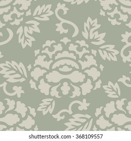 Oriental damask pattern seamless vector background tile
