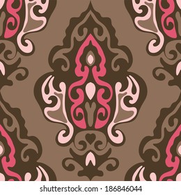 Oriental  Damask vector seamless design