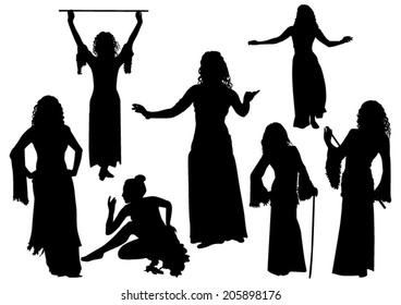 Oriental Dancers Silhouettes