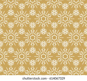 oriental decorative ethnic ornament. Seamless vector illustration. Floral style. Design for greeting card, fabric print, cover or page for scrapbooking, gift wrap.