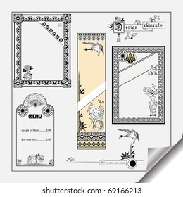 oriental design elements and page decoration