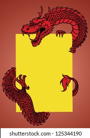 oriental dragon with text space