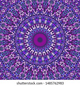 Oriental dynamic colorful psychedelic geometrical radial floral mosaic pattern mandala background design - circular vector art from curved shapes
