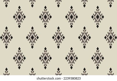 Oriental ethnic  background vector. Seamless oriental ethnic pattern in  tribal, folk embroidery,  Aztec geometric ornament beige tone print. Design for wallpaper, clothing, wrapping, fabric, cover
