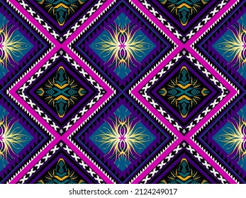 diseño de fondo de patrones geométricos étnicos orientales, alfombra, papel pintado, ropa, envoltura, ilustración de bordado