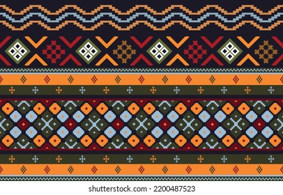 oriental ethnic geometry ikat seamless pattern traditional design for background, rug, wallpaper, clothing, wrap, batik, fabric, embroidery.