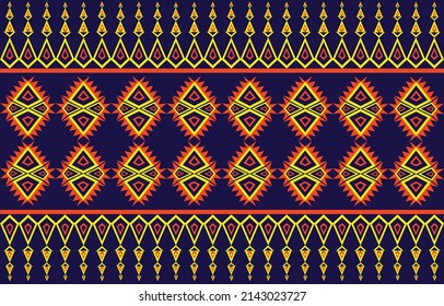 geometría étnica oriental diseño de patrones tradicionales para fondo, alfombra, papel pintado, ropa, envoltura, batik, tela, ilustración vectorial de estilo bordado.