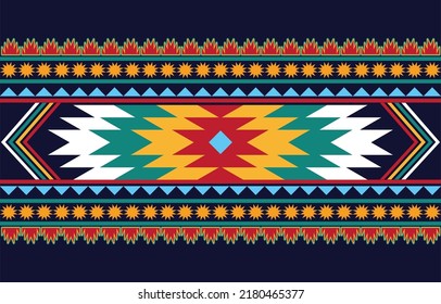 oriental ethnic geometry traditional seamless pattern design for background, rug, wallpaper, clothing, wrap, batik, cloth, embroidery style vector illustration.