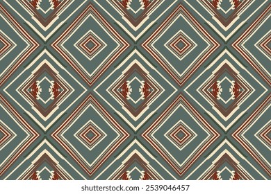 Oriental étnico padrão ikat padrão sem emenda fundo tradicional Design para tapete, papel de parede, roupas, envoltório, batik, tecido, Vetor ilustração estilo bordado.
