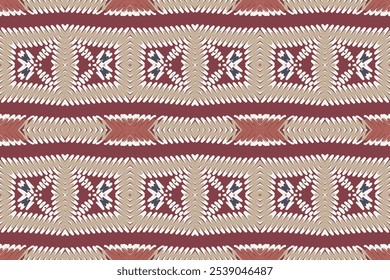 Oriental ethnic ikat pattern seamless pattern traditional background Design for carpet,wallpaper,clothing,wrapping,batik, fabric,Vector illustration embroidery style.