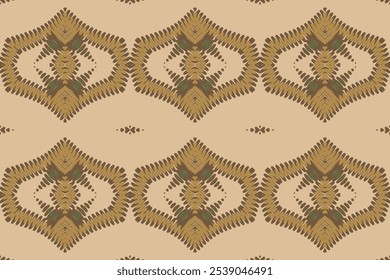 Oriental ethnic ikat pattern seamless pattern traditional background Design for carpet,wallpaper,clothing,wrapping,batik, fabric,Vector illustration embroidery style.
